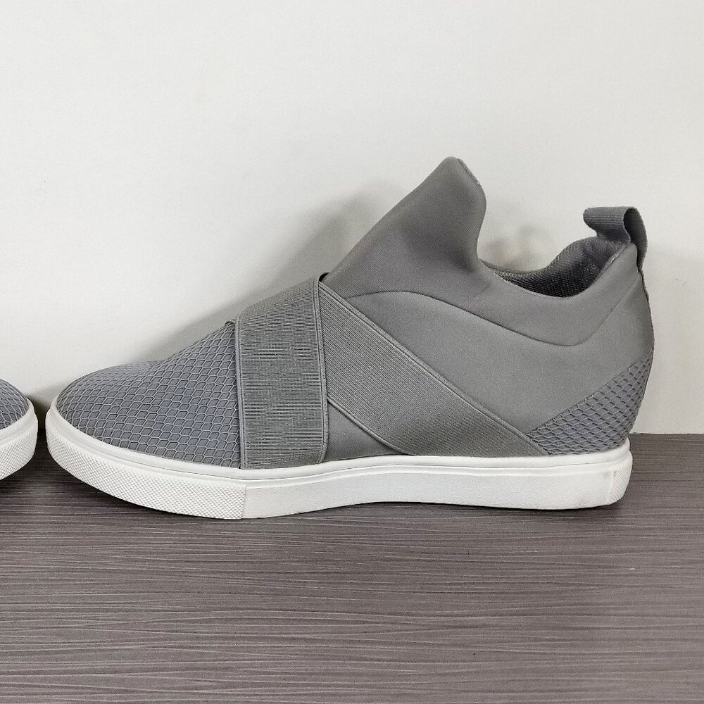 Steve Madden Laynie Wedge Sneakers, Gray Fabric, Womens Various Sizes - Picture 9 of 11